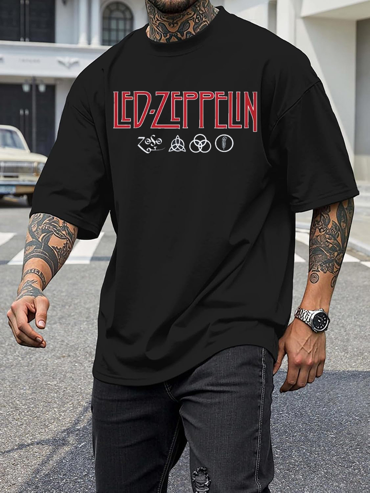 Vintage Fashion Jersey - Kaos Katun Grafis Led Zeppelin Terbaik