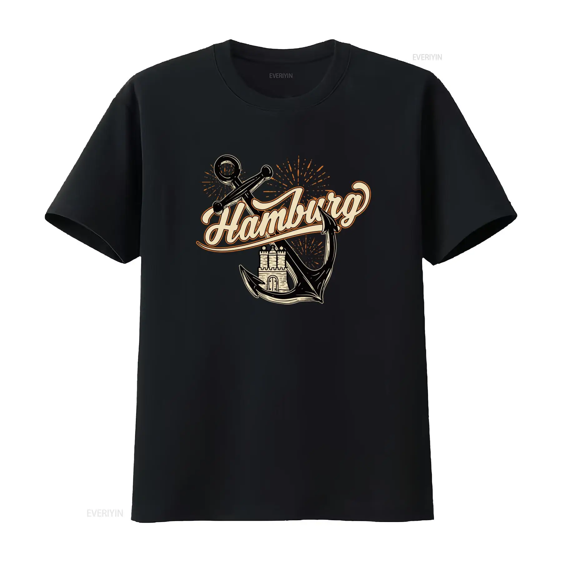 Kaos Pria Hamburg Anchor Print - Vintage Fashion Hamburg ulasan dan harga