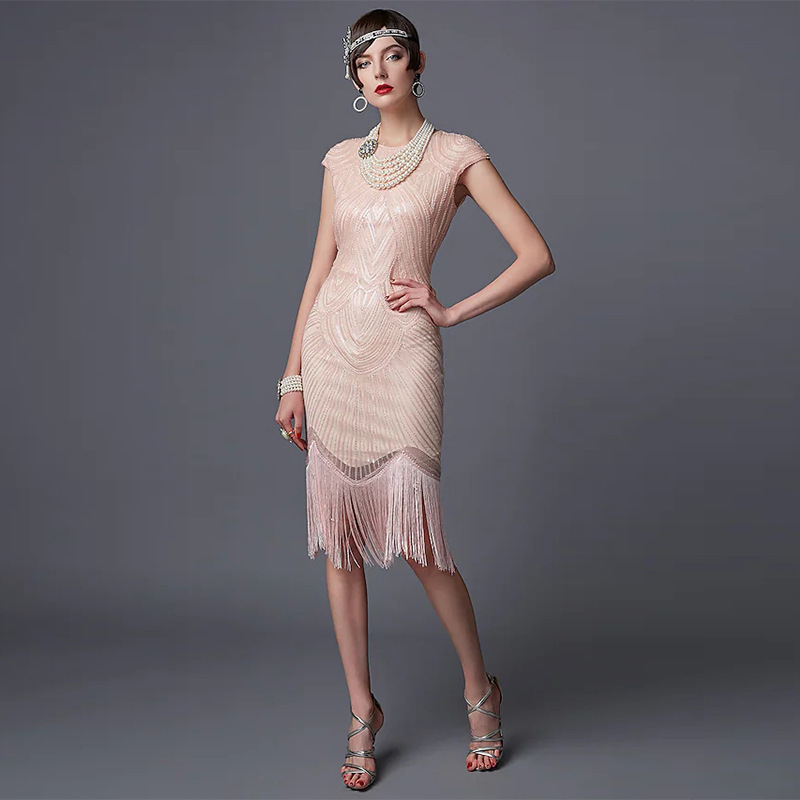 Gaun Flapper Gaya Gatsby Era 1 - Vintage Fashion Dresses ulasan dan harga