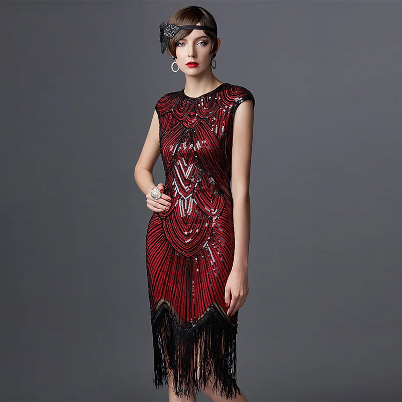 Gaun Flapper Gaya Gatsby Era 1 - Vintage Fashion Dresses ulasan dan harga