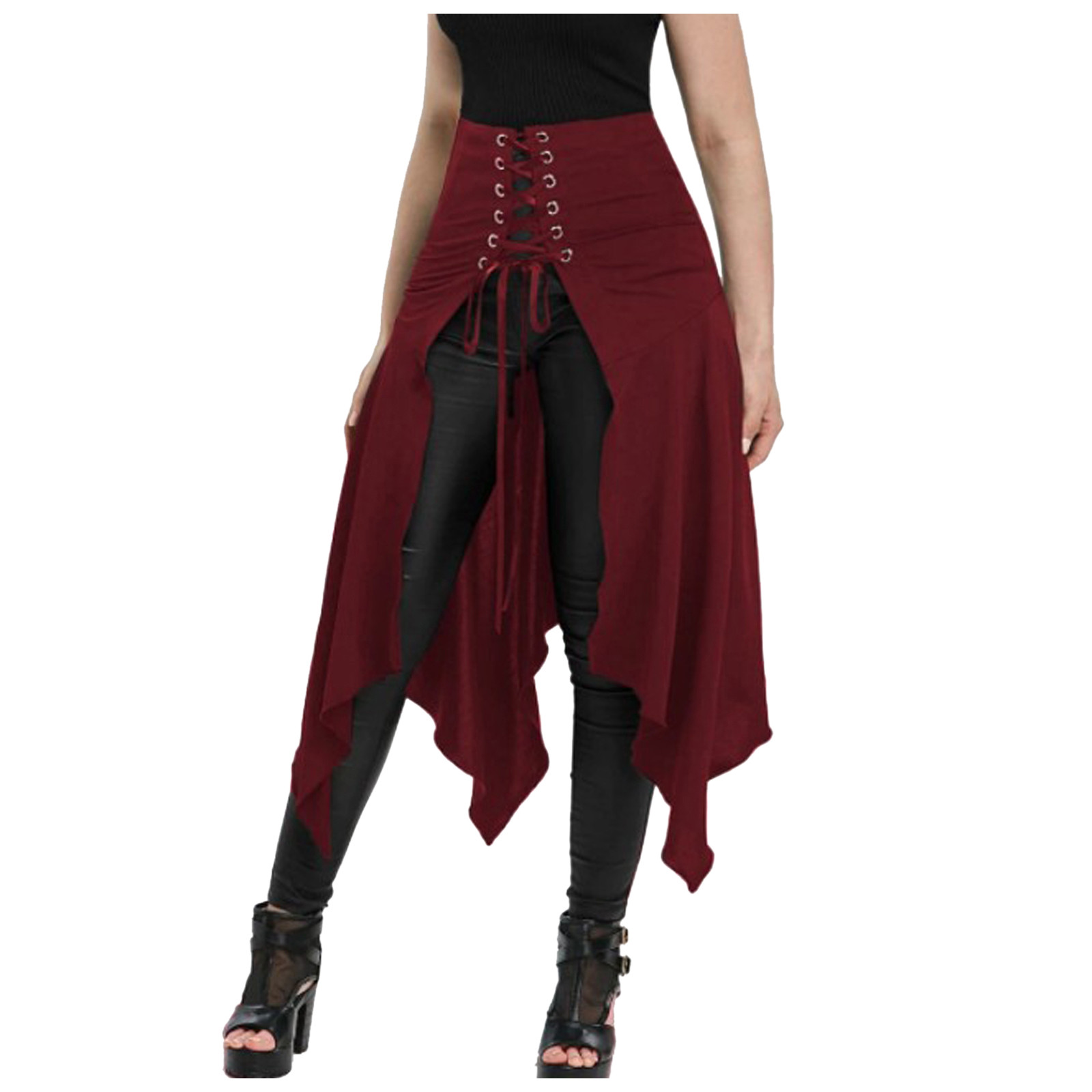 Rok Gotik Rok Pinggang Tinggi  - Vintage Fashion Dresses ulasan dan harga